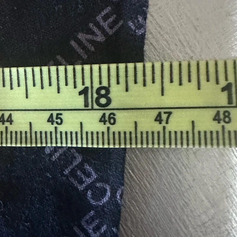 Celine Navy and Gold Patterned Scarf - Picture 4 of 5